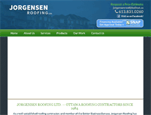 Tablet Screenshot of jorgensenroofing.com